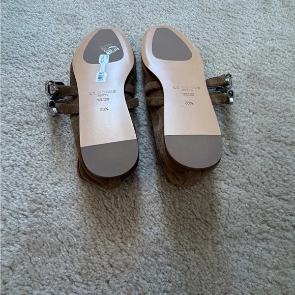 LE MONDE BÉRYL Ballet Taupe Suede Claudia Slipper 8.5 - Picture 10 of 11